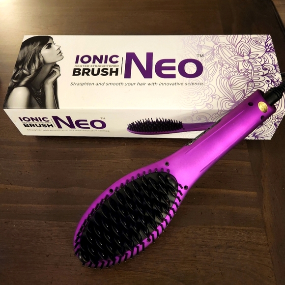 NEW NEO Ionic Heated Straightener Brush - Picture 1 of 6